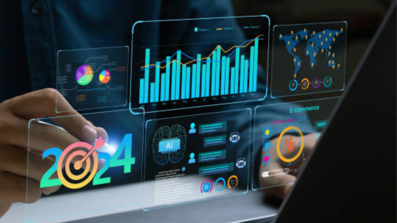data analyzed in graphs and pie charts